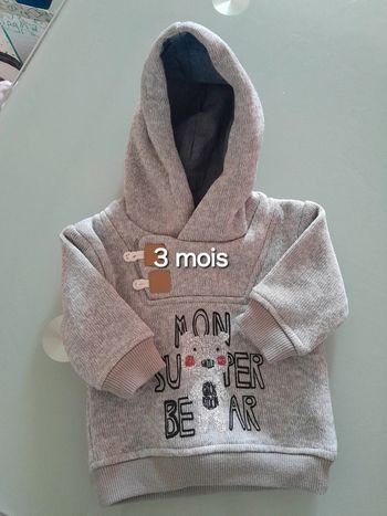 Pull à capuche garçon 3m