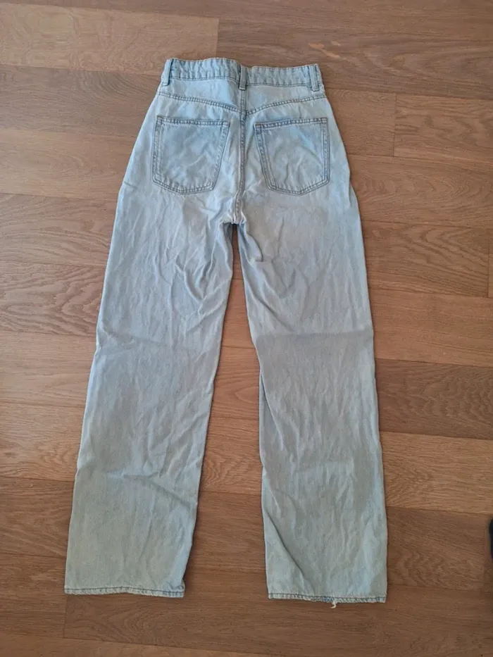 Pantalon jean bleu clair H&M M 38 femme - photo numéro 2