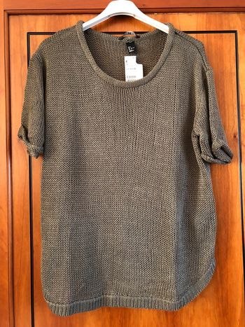 Blouse kaki manches courtes 40 H&M