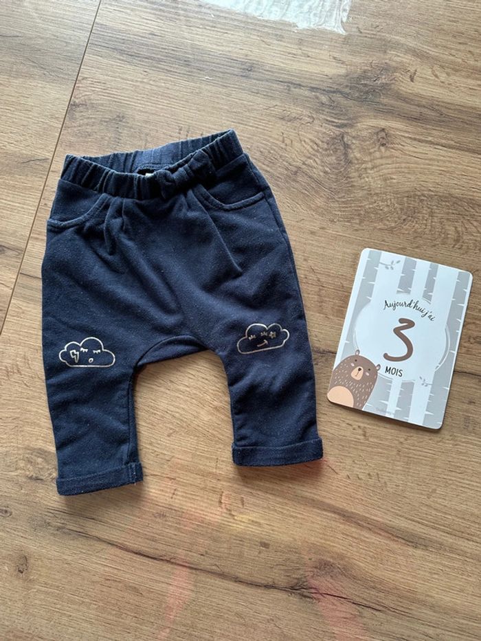 Pantalon nuage bleu bébé 62cm /3m - photo numéro 2