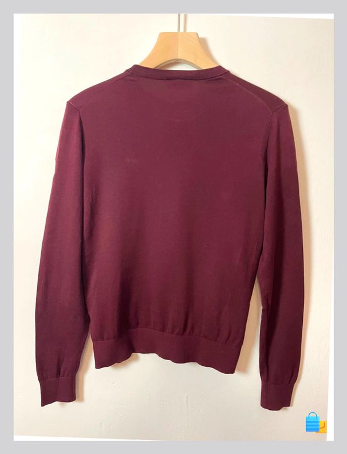 Pull Lacoste – Femme – Taille 34 – Lit de vin – 100 % coton - photo numéro 2