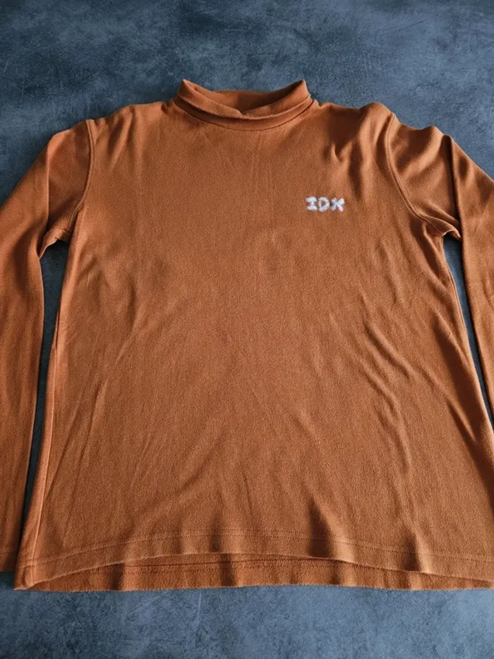 Pull à col roulé unisexe - Taille 13 ans (158cm) - Idexe - Orange - photo numéro 6