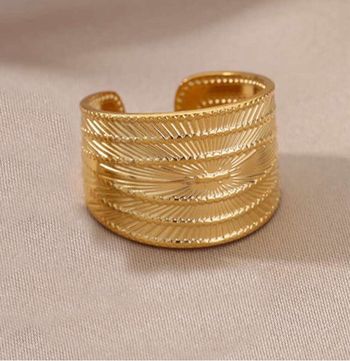 Bague Bijoux doré inoxydable 