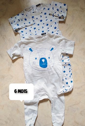 Pyjamas fin ours et étoiles