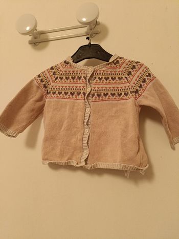 Gilet en maille Vertbaudet - 12 mois (74 cm) - Motif Jacquard/Cœurs