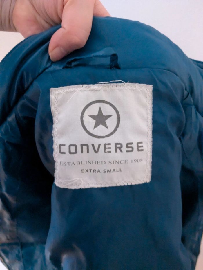 Manteau molletonné converse XS bleu femme - photo numéro 9