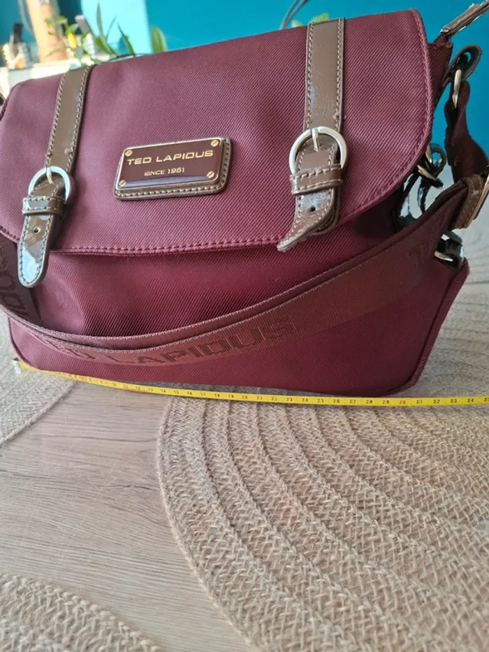 Sac bandoulière Ted Lapidus bordeaux - photo numéro 9