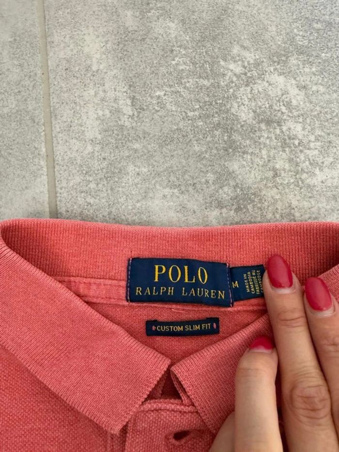 Polo Ralph Lauren corail homme taille M parfait état - photo numéro 6