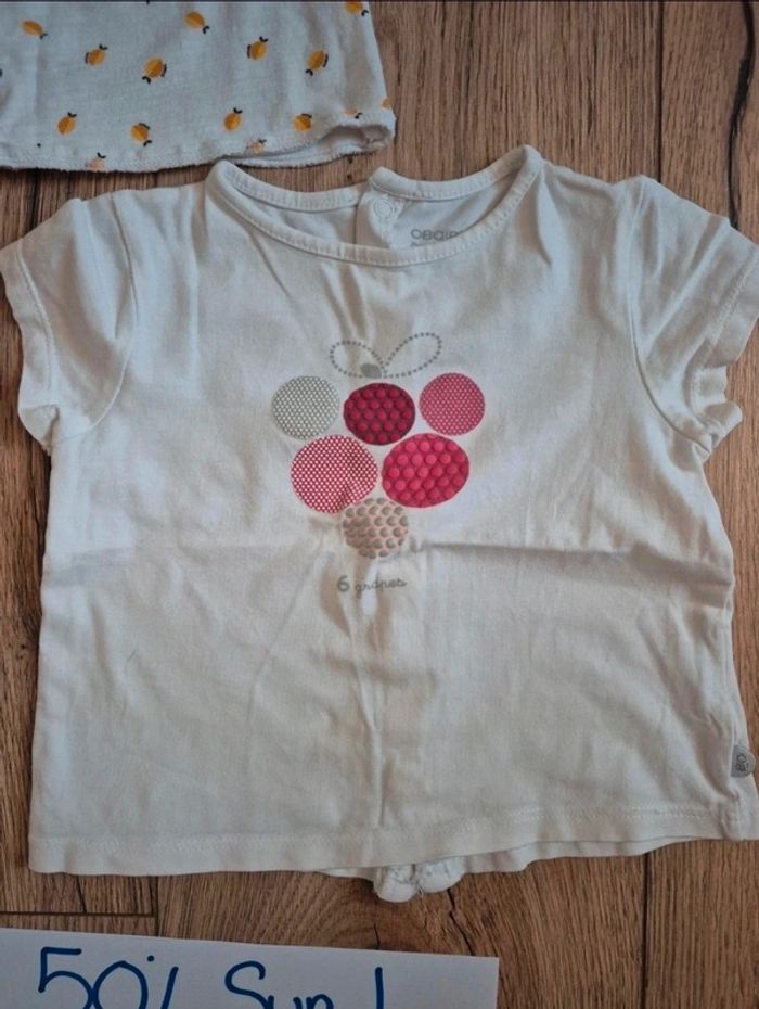 Lot 3 Tee-shirt manche courte dont 1 neuf - photo numéro 2