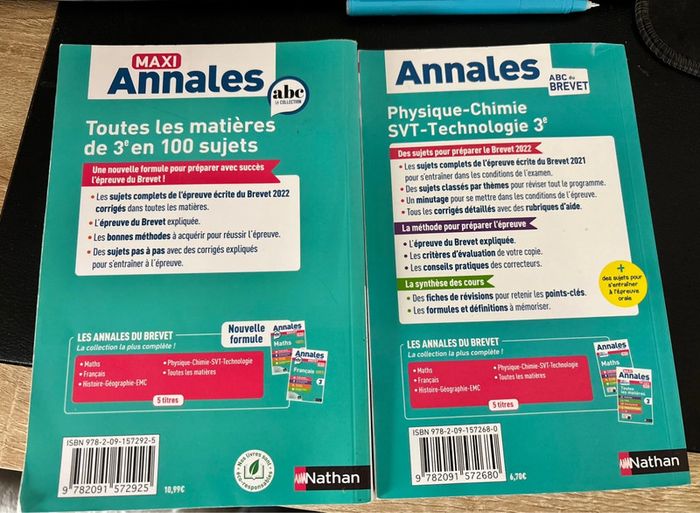 Lot annales du brevet - photo numéro 2