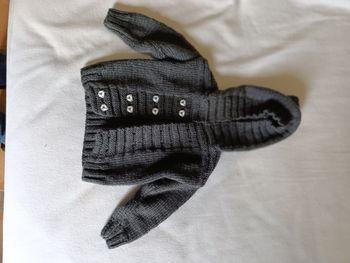 Gilet tricoté main - 12 mois