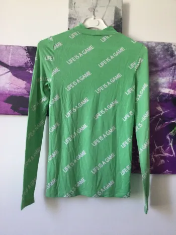 Haut vert écriture lefties taille xs