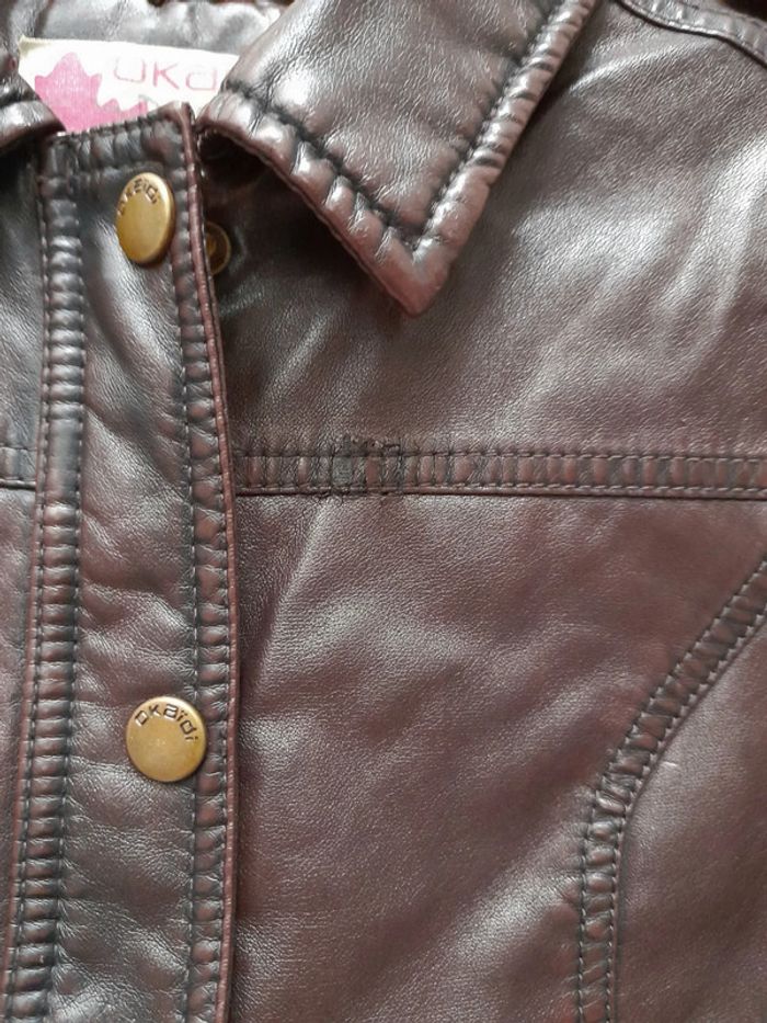 Veste simili cuir fille - photo numéro 5