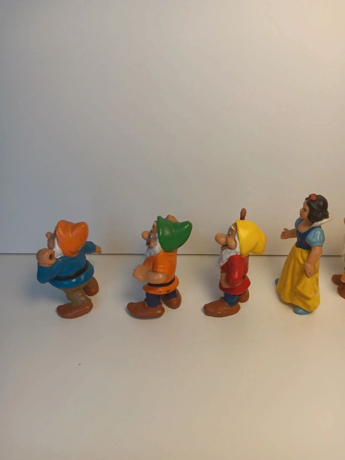 Lot figurines vintage Walt Disney production bully 1982 blanche neige et les sept nains - photo numéro 9