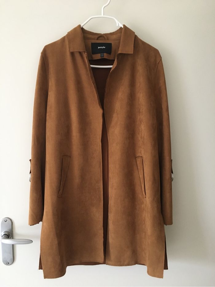 Trench camel en suédine