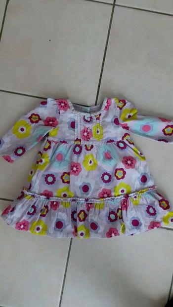 Robe à fleur manche longue fille