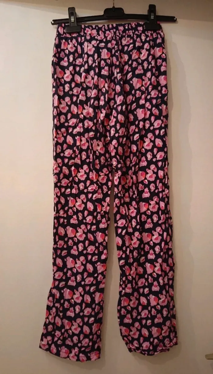 Pantalon léger à motif rose - photo numéro 2