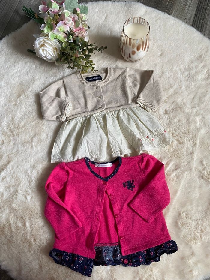 🌸 Lot de 5 gilets fille – Taille 6 mois  TBE 🌸 - photo numéro 2