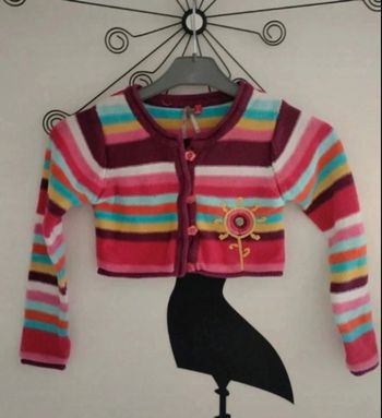 Boléro à rayures multicolores Orchestra taille 6 ans