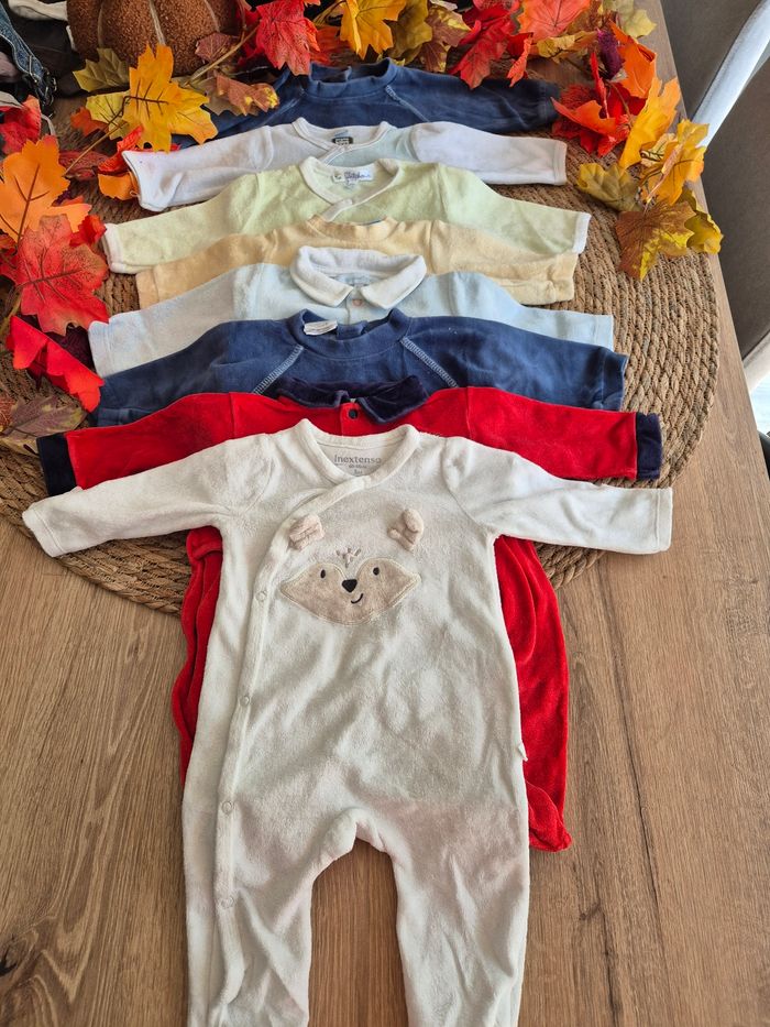 Lot de 8 grenouillères bébé garçon 3 mois