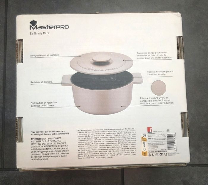 Cocotte en fonte beige 3 litres neuve - photo numéro 6