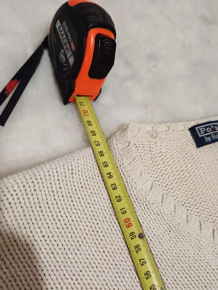 Pull col V Écru | Polo Ralph Lauren | taille M - photo numéro 10
