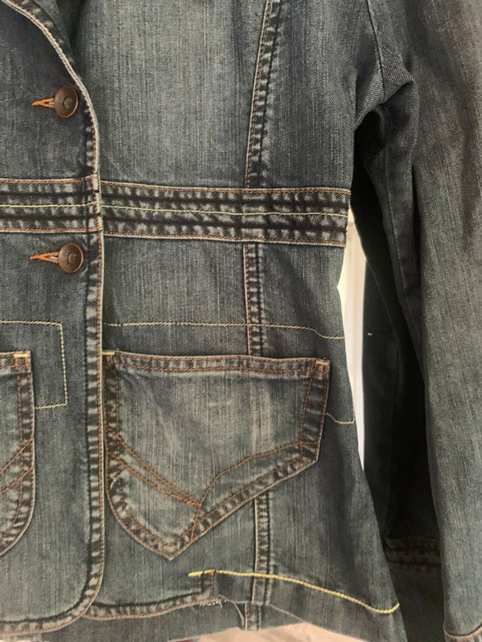 Veste en jean cache-cache taille 38 cintrée - photo numéro 7