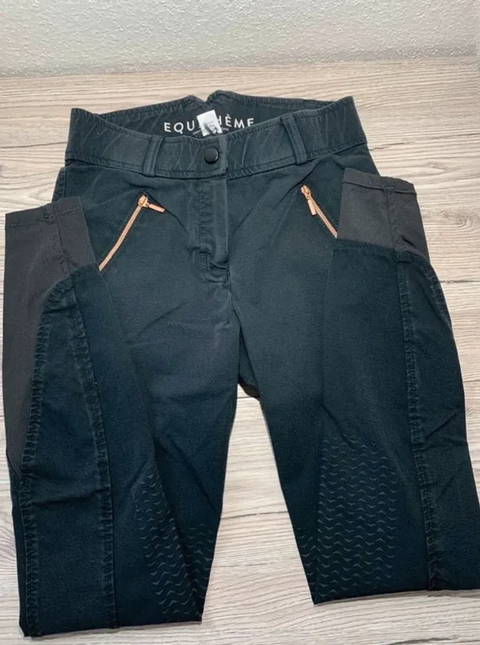Pantalon d’équitation  Equithème  noir  34 - photo numéro 2