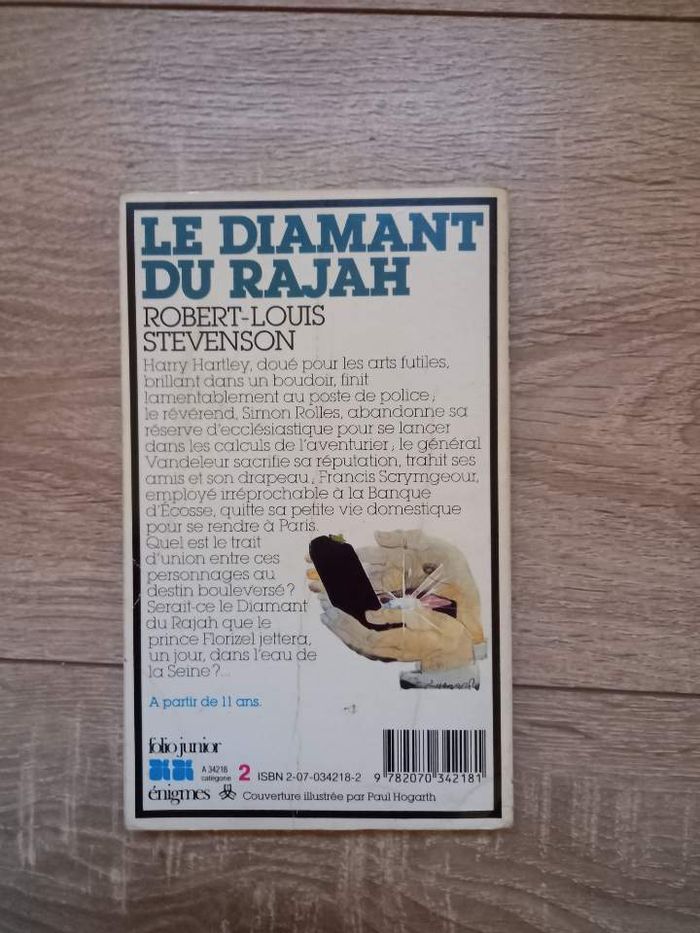 Livre "Le diamant du Rajah" Robert Louis Stevenson - photo numéro 2