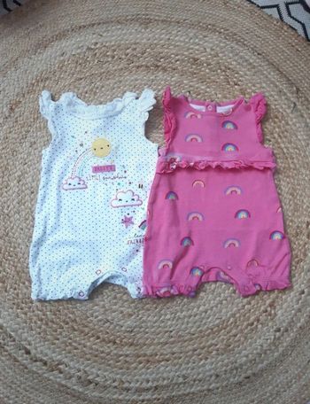 Lot de 2 barboteuses Primark 68 cm