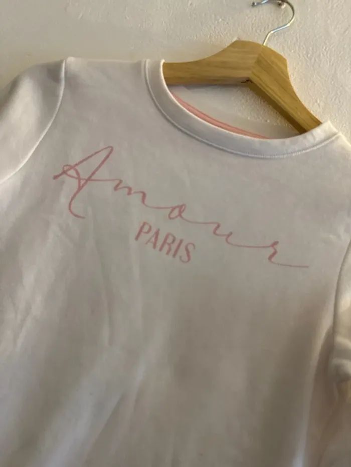 Pulls blanc fille 9/10 ans - photo numéro 2