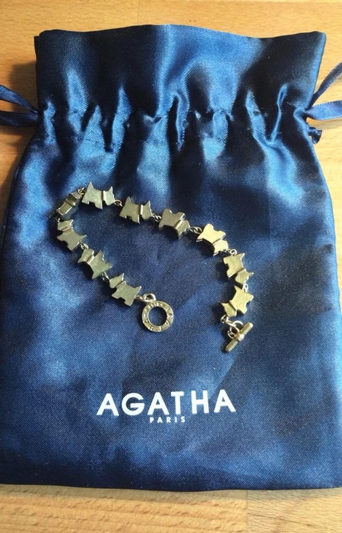 Bracelet fantaisie chiens dorés Agatha - photo numéro 6