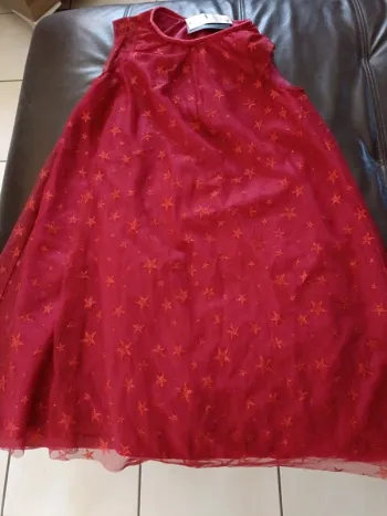 Robe rouge noël 13 14 ans tex etoiles