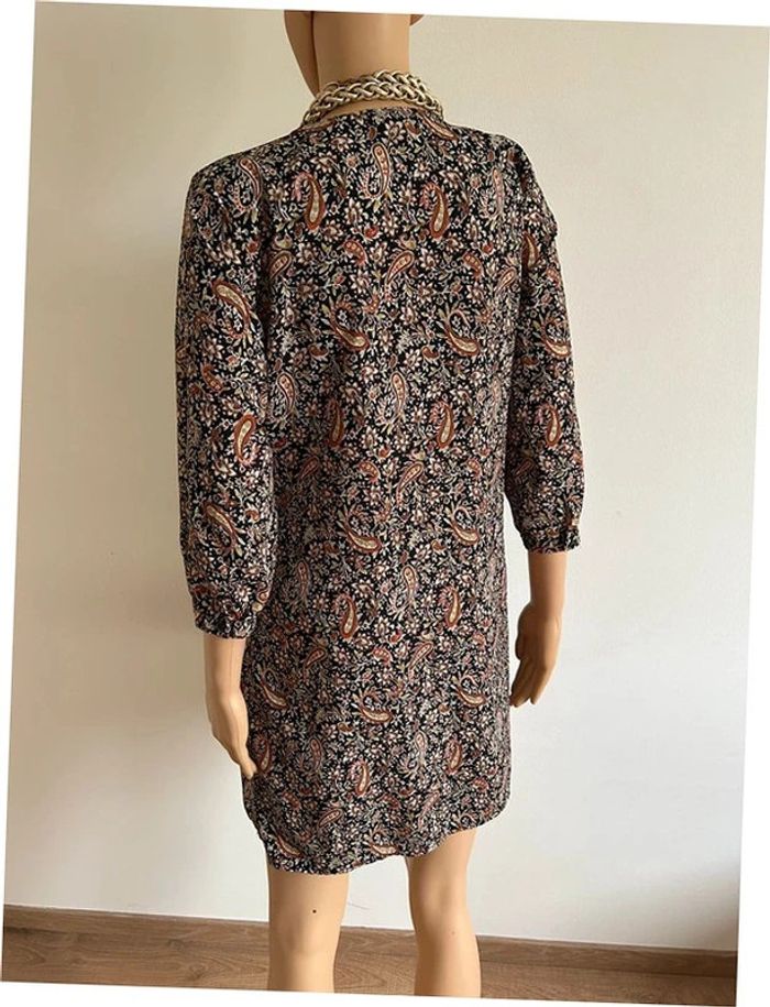 Robe imprimée avec manches 3/4 Cache Cache taille S TBE - photo numéro 8