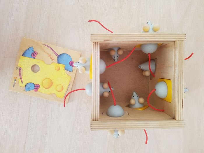 Chelona boîte à formes en bois Mouse box - photo numéro 4