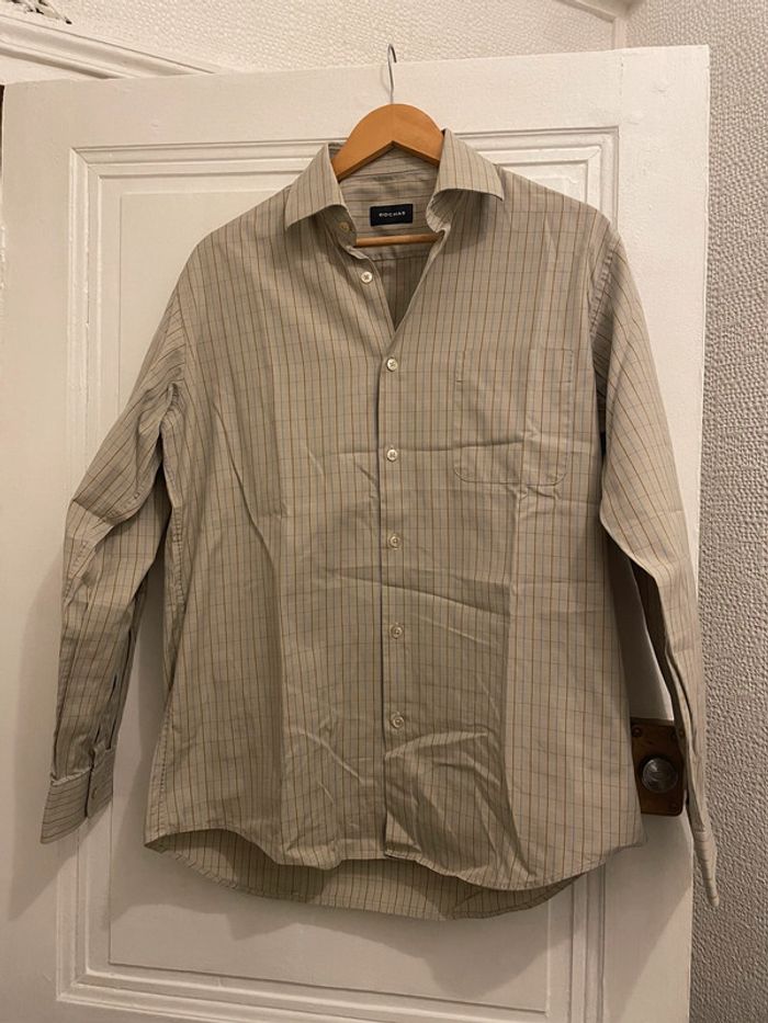 Chemise à rayures Vintage Beige Rochas Taille L