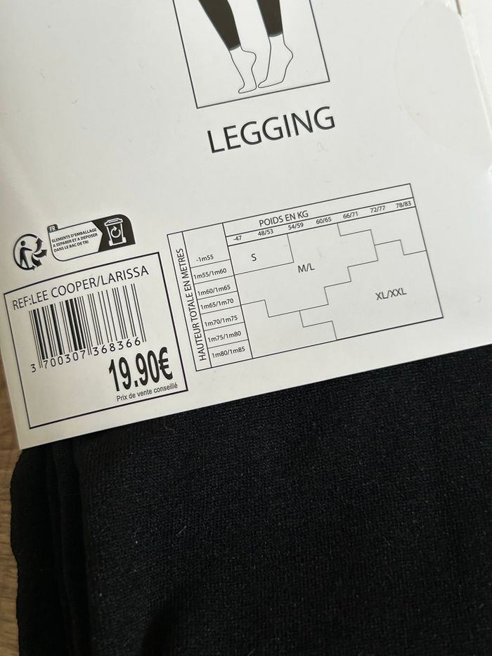 Legging noir neuf avec intérieur fourré Lee Cooper taille XL (valeur 19,90€) - photo numéro 4