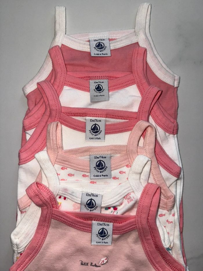 Lot de 6 body petit bateau 12 mois - photo numéro 4