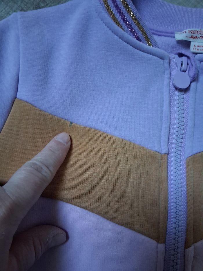 Veste de jogging fille rose et parme 6 ans - photo numéro 6