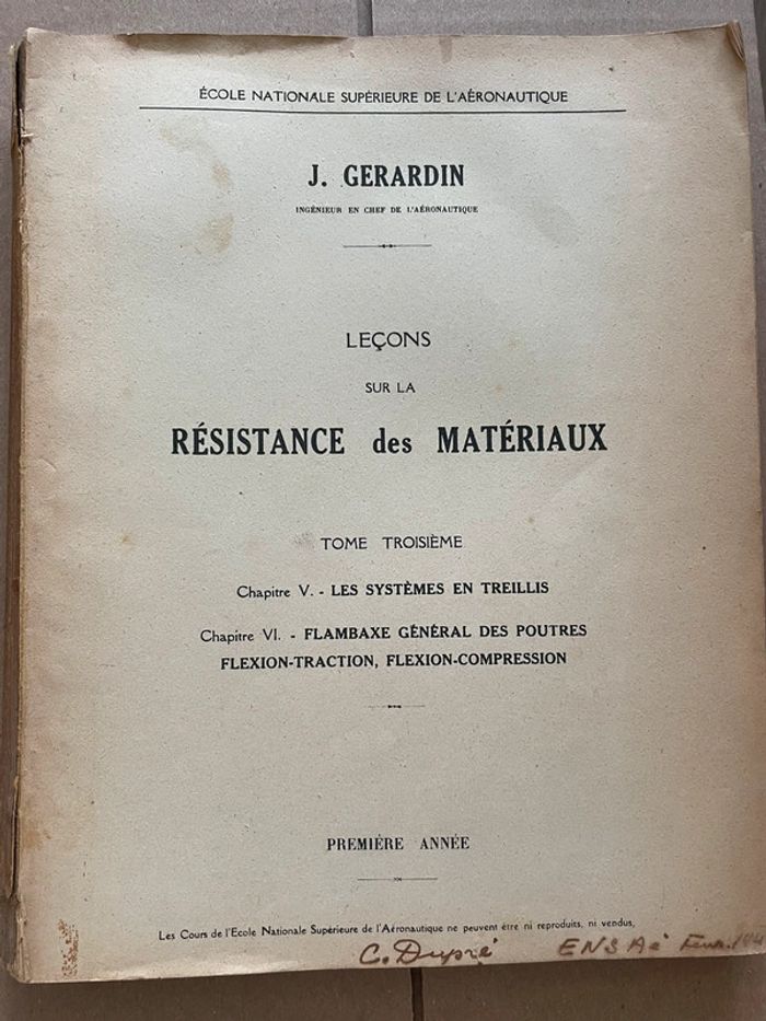Résistance des matériaux 1947