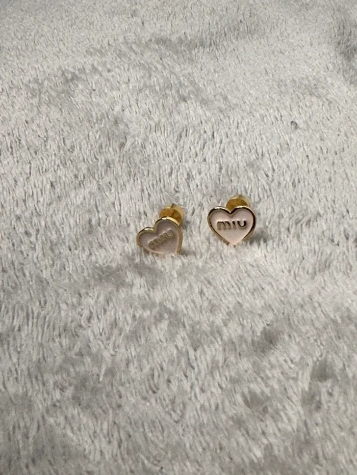 Boucle d’oreille miu miu rose or - photo numéro 2