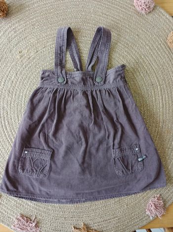 Robe velours à bretelles