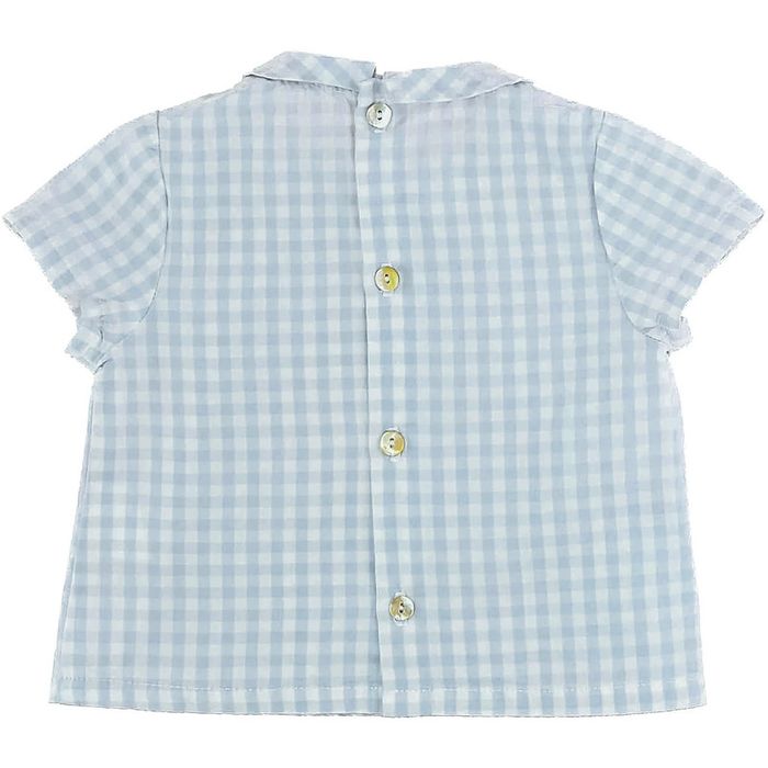 Blouse à manches courtes 3 mois en coton Marie Puce - photo numéro 2