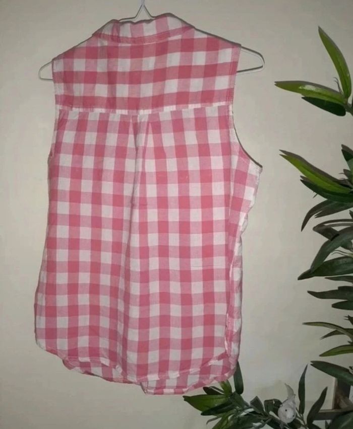 Chemise sans manches à carreaux - photo numéro 3