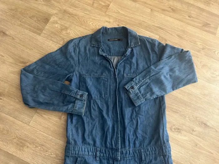 Monoprix, combinaison en jeans lycoell bleu, brute, taille 36 - photo numéro 2