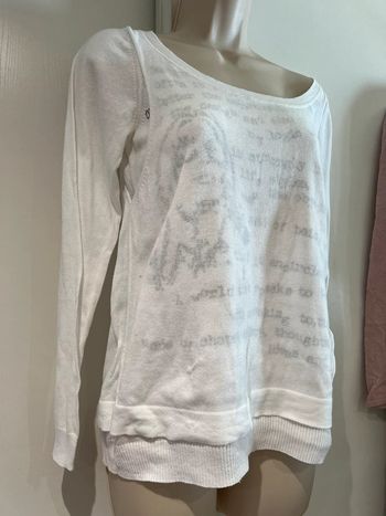 Pull TBS, neuf blanc été léger taille 38, 100 % coton