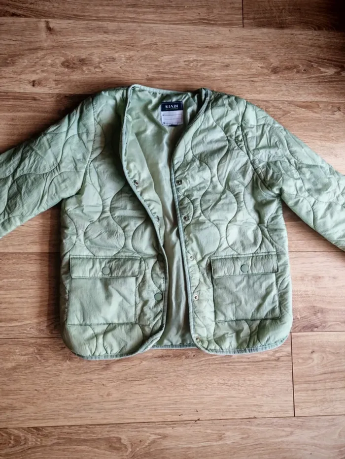 Manteau fille kiabi 12 ans vert pastel celadon - photo numéro 2