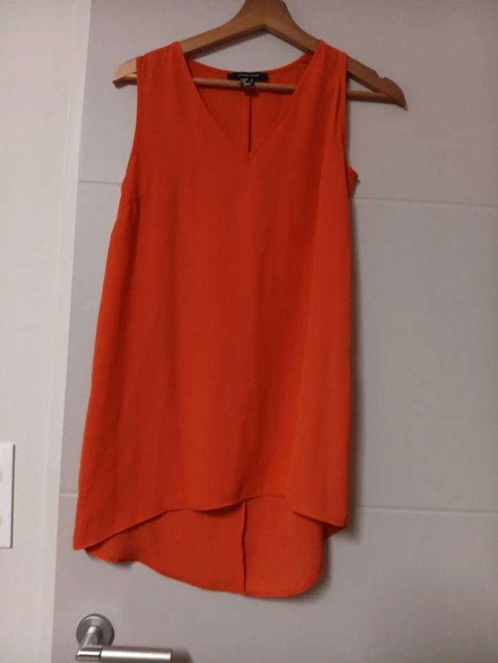 Tunique longue atmosphère corail foncé - photo numéro 2