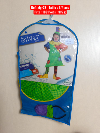  Déguisement 3/4 ans Clown - neuf (dg-28) 