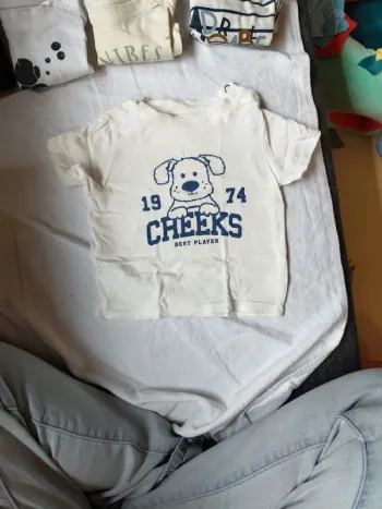 Lot de 5 t-shirts manches courtes 6M